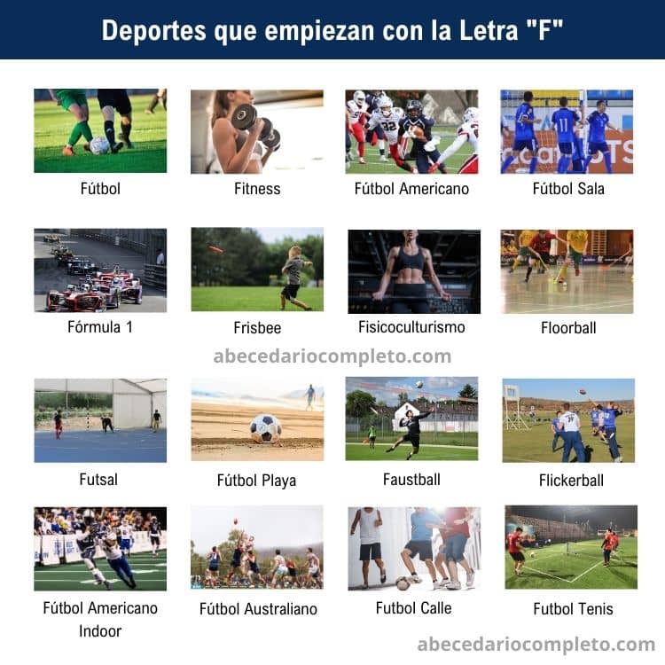 Deportes que empiezan con F - Lista completa