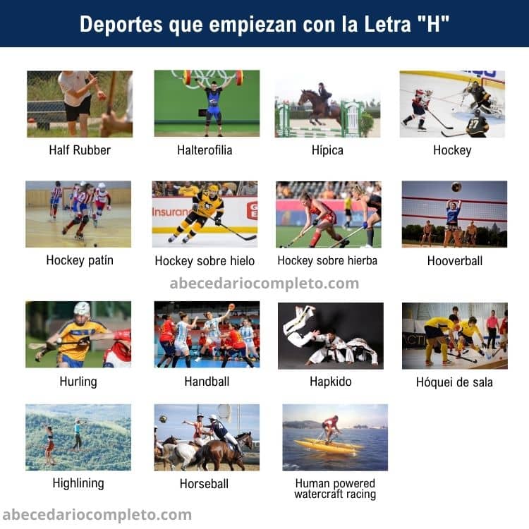 Deportes que empiezan con H - Lista completa