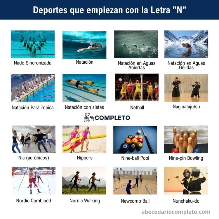 Deportes que empiezan con N - Lista completa