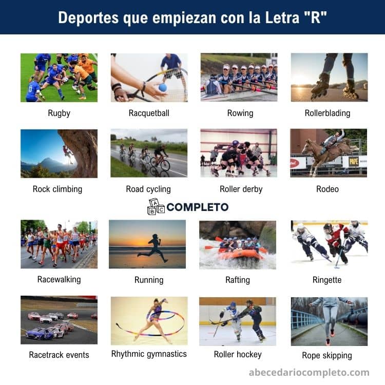 Deportes que empiezan con R - Lista completa