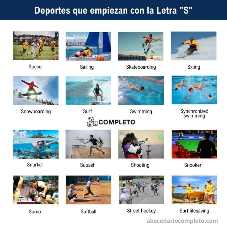 Deportes que empiezan con S - Lista completa