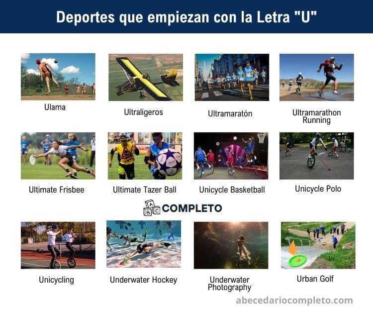 Deportes que empiezan con U - Lista completa