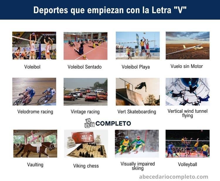 Deportes que empiezan con V - Lista completa