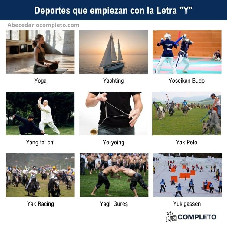 Deportes que empiezan con Y - Lista completa