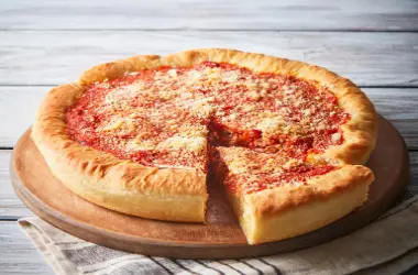 Deep dish pizza