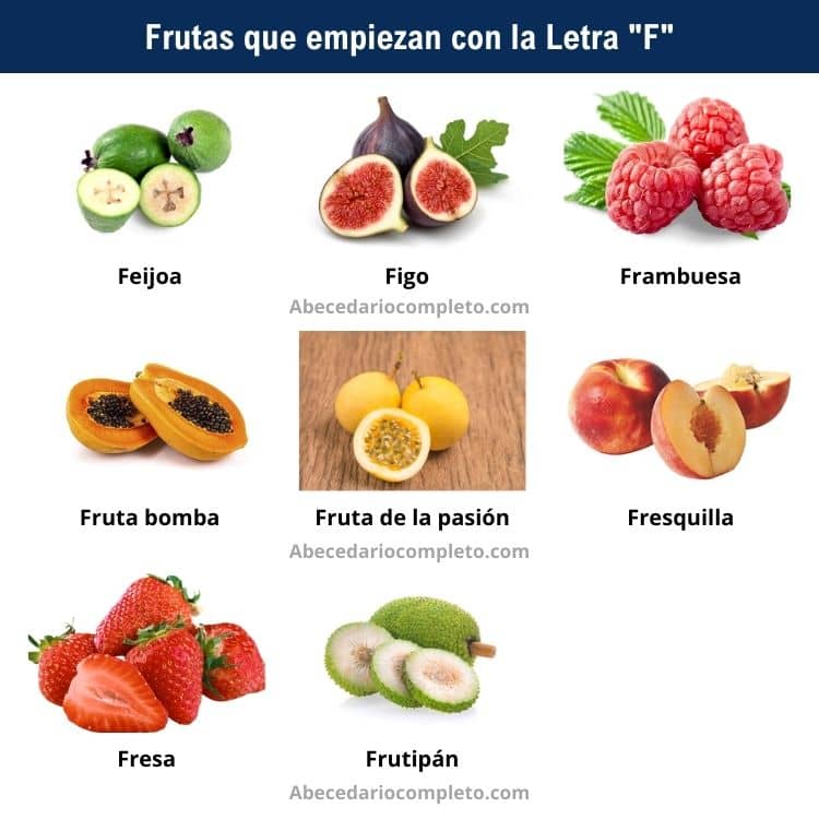 Frutas con la Letra F