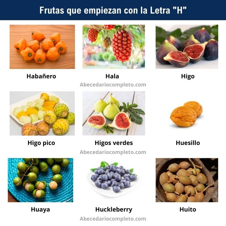 Frutas con la Letra H - Lista Detallada