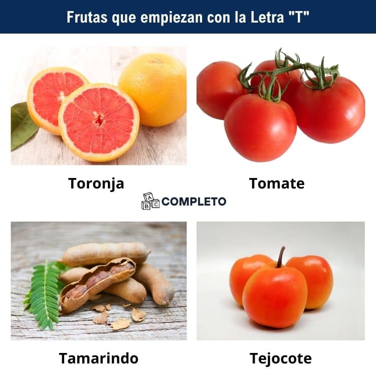 Frutas con la Letra T - Lista detallada