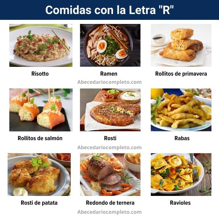 comidas con la letra R