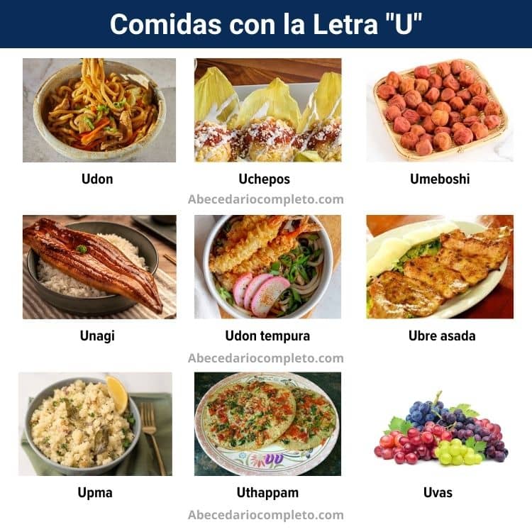 comidas con la letra U