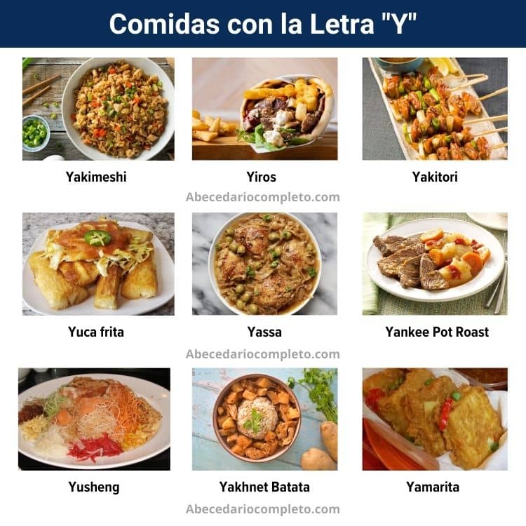 10【 Comidas Con La Letra Y 】 ¿cuántas Conoces 