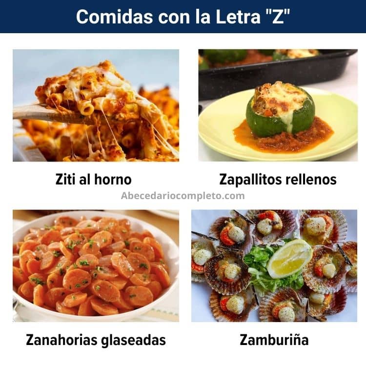 comidas con la letra Z