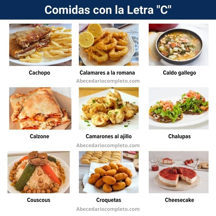 comidas con la letra C