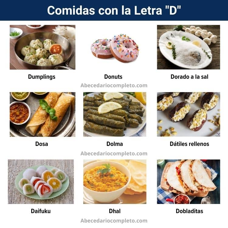 comidas con la letra d