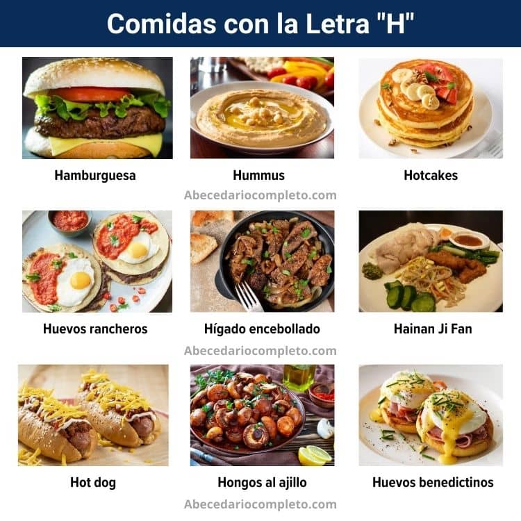 comidas con la letra h