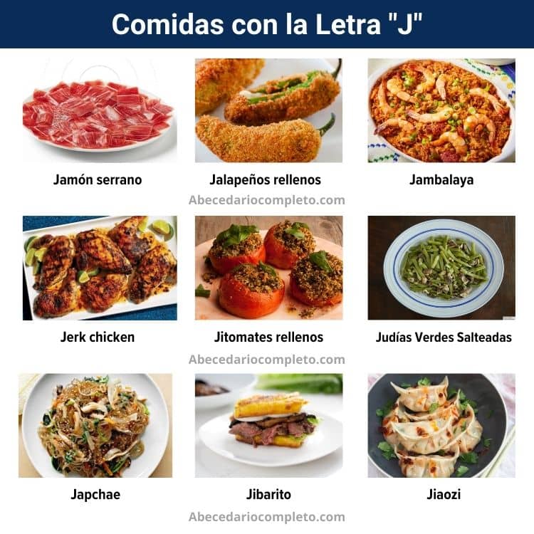 10【 Comidas Con La Letra J 】 ¿cuántas Conoces 