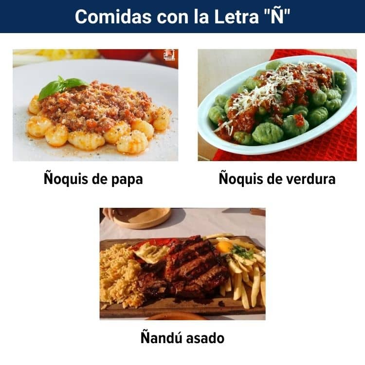 comidas con la letra ñ