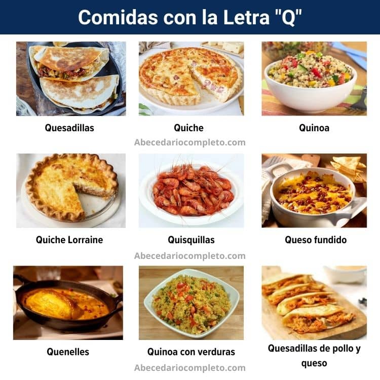 comidas con la letra q