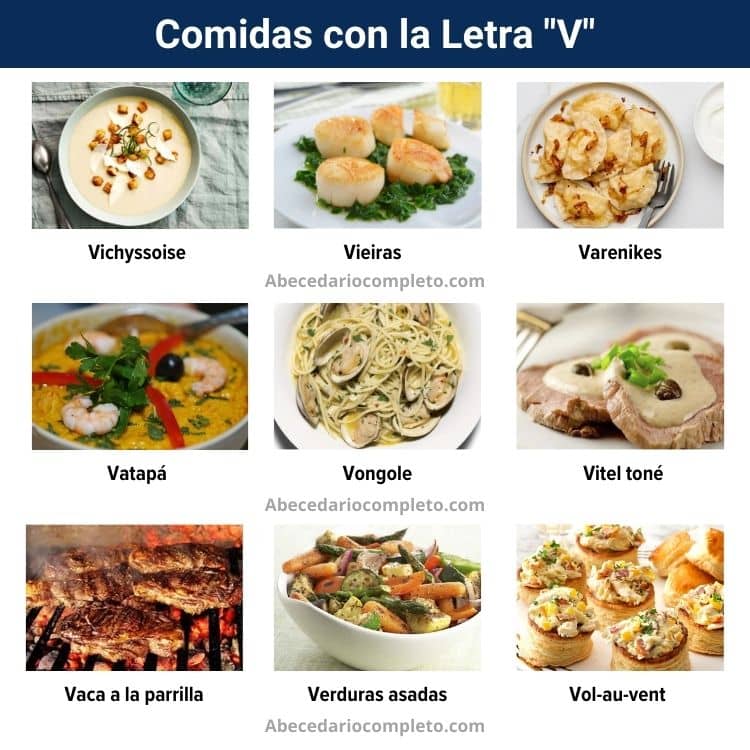 15【 Comidas Con La Letra V 】 ¿cuántas Conoces 