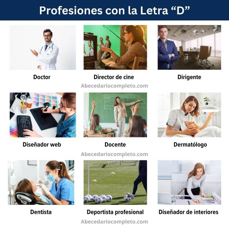 profesiones con la letra d