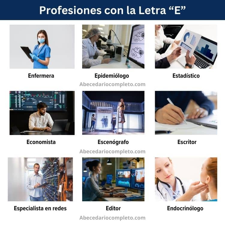 profesiones con la letra e