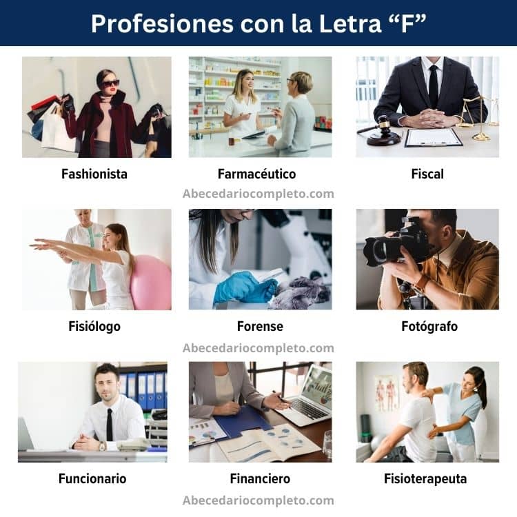 profesiones con la letra f