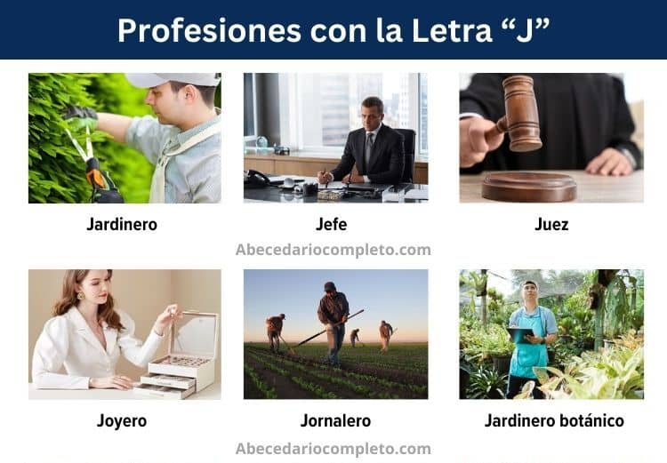 profesiones con la letra j