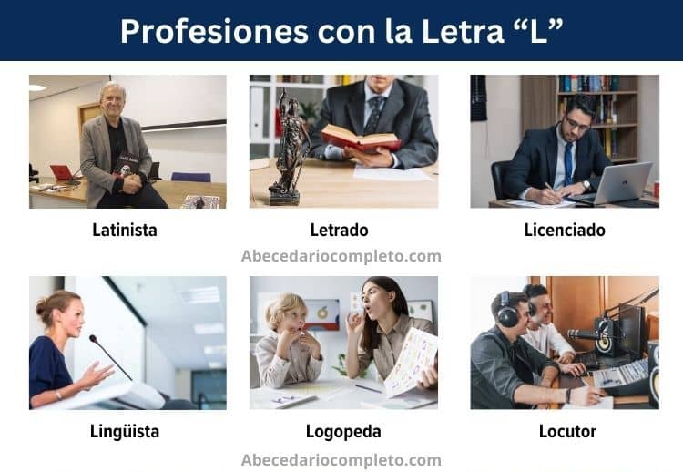 profesiones con la letra l