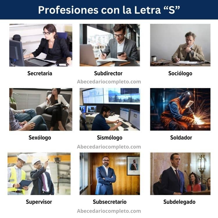 profesiones con la letra s