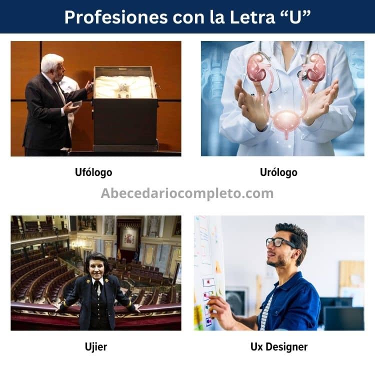 profesiones con la letra u