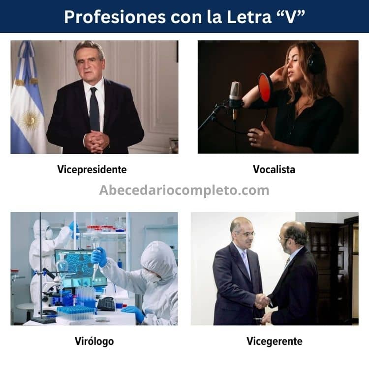 profesiones con la letra v