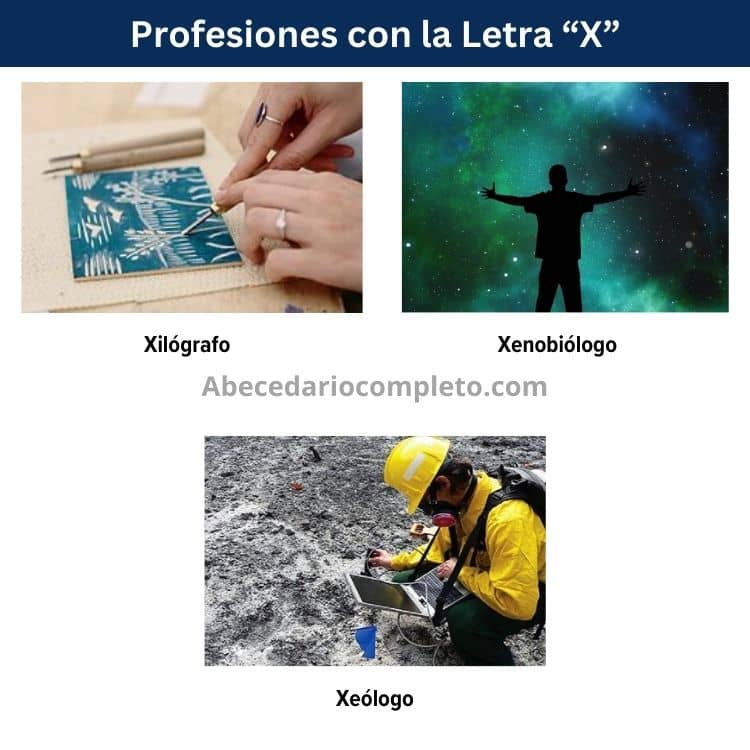 profesiones con la letra x