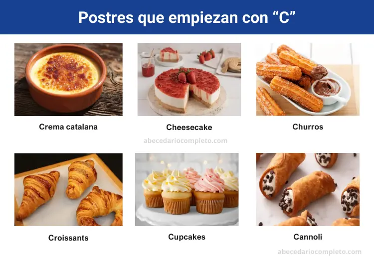 Postres que empiezan con C