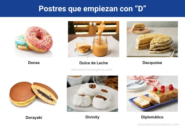 Postres que empiezan con D