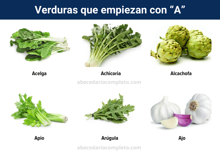 Verduras con A