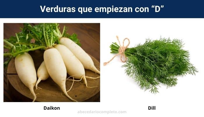 Verduras con D