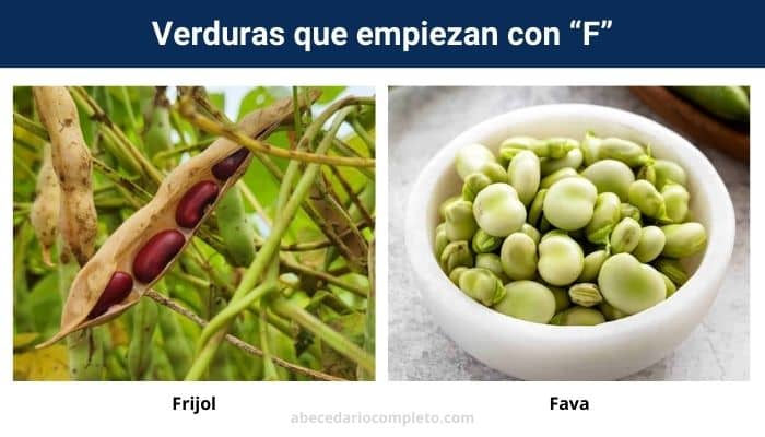 Verduras con F