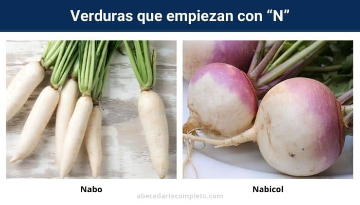 Lista de verduras con N