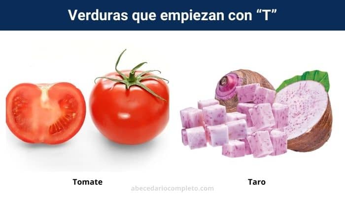 Verduras con T