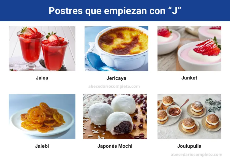 Postres que empiezan con J