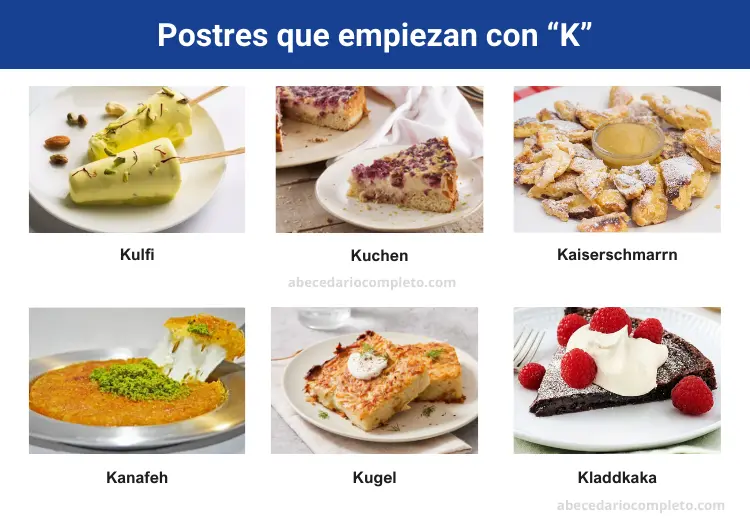 Postres que empiezan con K