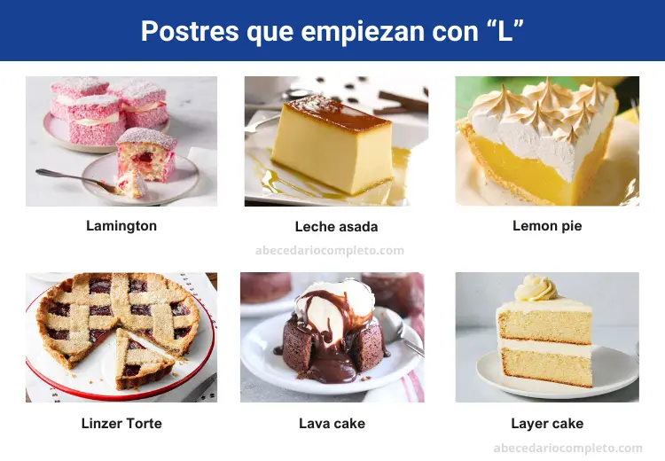 Postres que empiezan con L