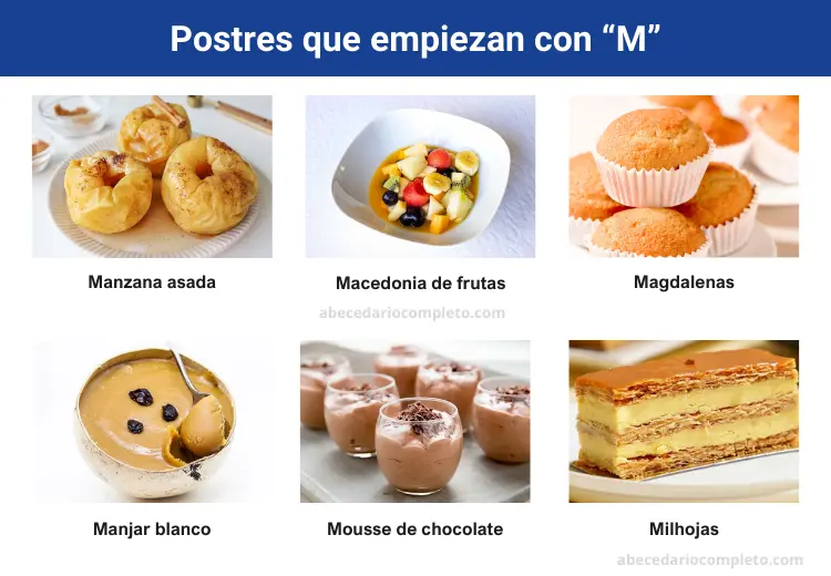 Postres que empiezan con M