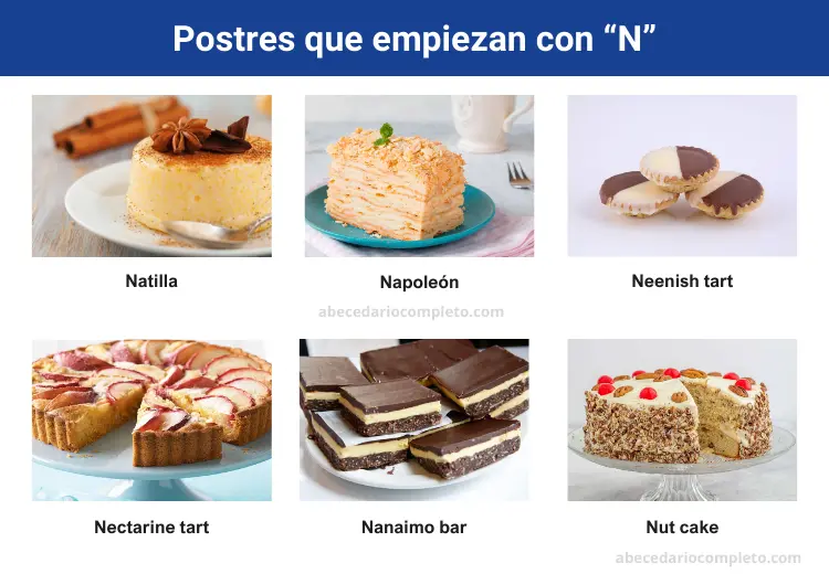 Postres que empiezan con N