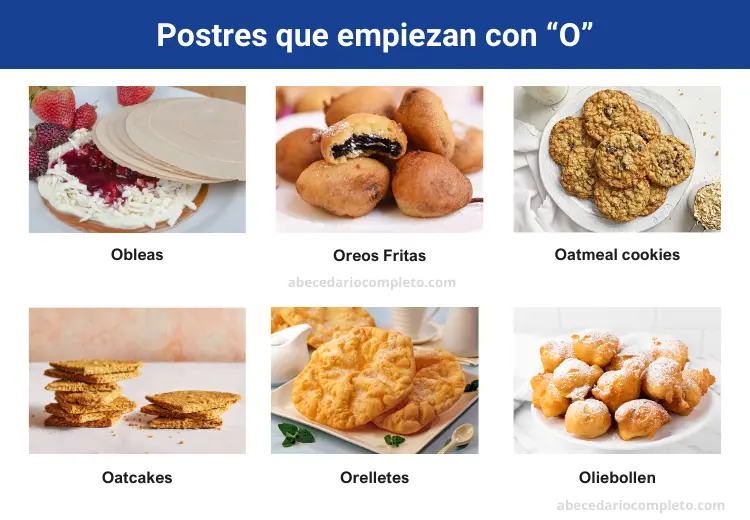 Postres que empiezan con O