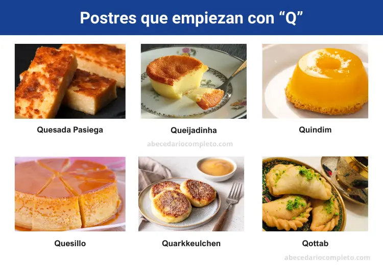 Postres que empiezan con Q