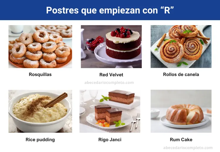 Postres que empiezan con R