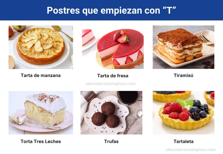 Postres que empiezan con T