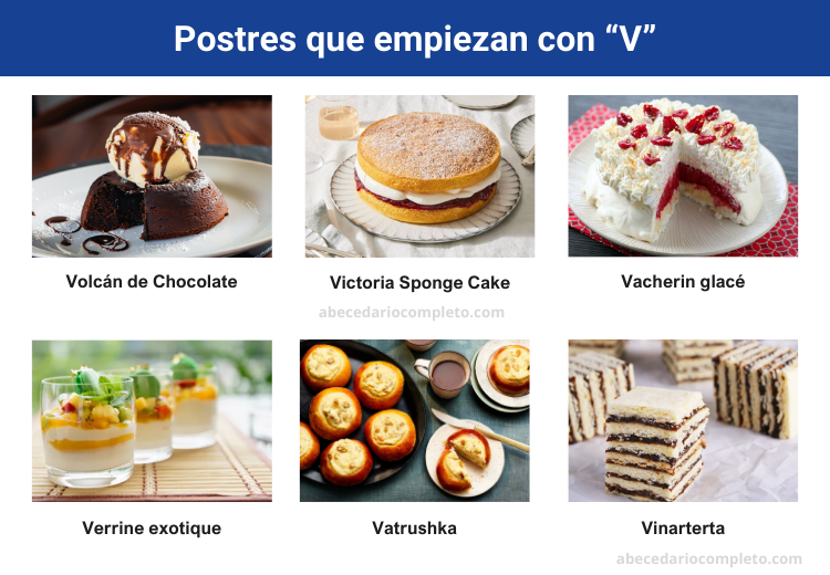 Postres que empiezan con V